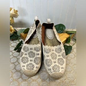 Coach Astor Rose cutout Espadrille Flats